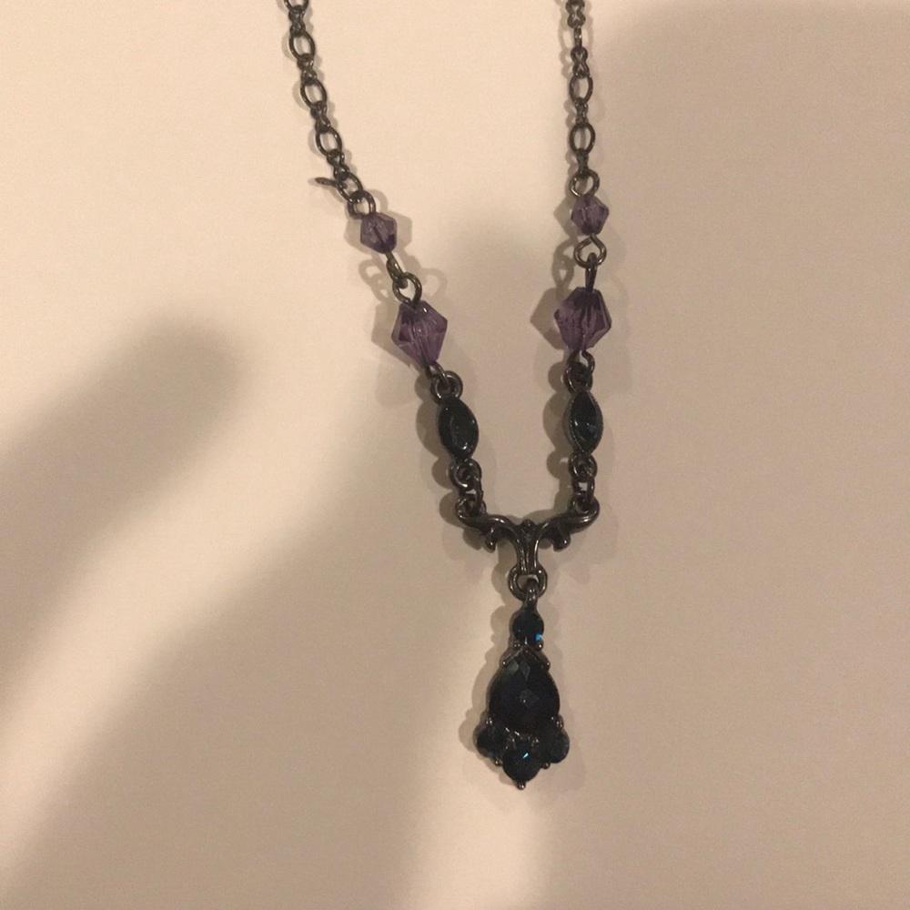 Elegant purple stone necklace